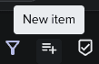 New item button